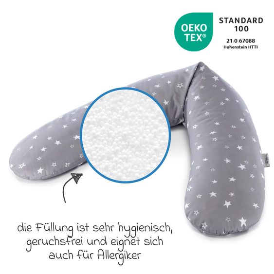 Theraline Stillkissen Das Original mit Mikroperlen-Füllung inkl. Bezug 190 cm - Sternenhimmel