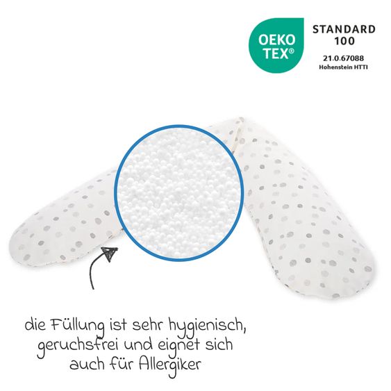 Theraline Stillkissen Das Original mit Mikroperlen-Füllung inkl. Bezug 190 cm - Vögelchen flieg