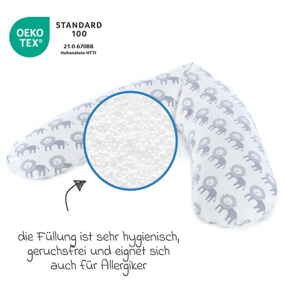 Theraline Nursing pillow The Original with micro bead filling incl. cover 190 cm - Desert King