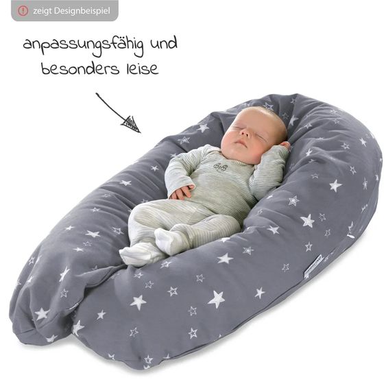 Theraline Nursing pillow The Original with microbead filling incl. cover 190 cm - Desert King - Taupe