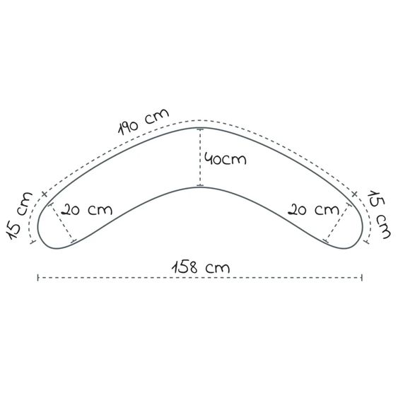 Theraline Stillkissen Das Original mit Mikroperlen-Füllung inkl. Bezug 190 cm - Zarte Blüten