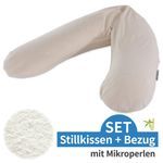 Stillkissen Das Original mit Mikroperlen-Füllung inkl. Bezug Bamboo 190 cm - Kieselgrau