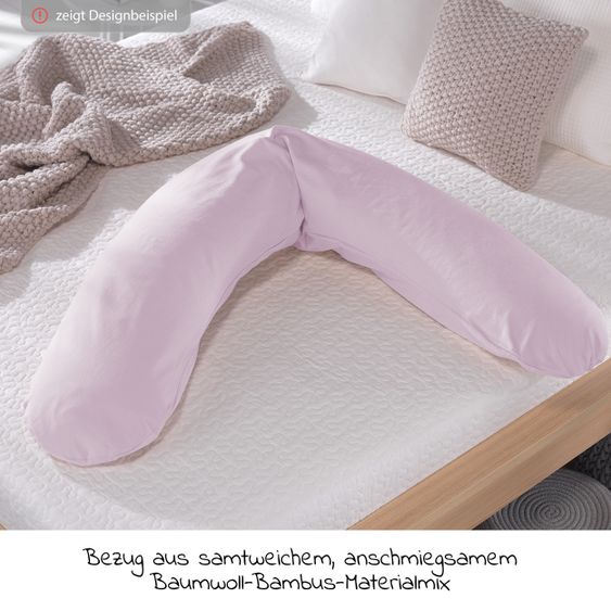 Theraline Nursing pillow The Original with microbead filling incl. cover Bamboo 190 cm - Lavender