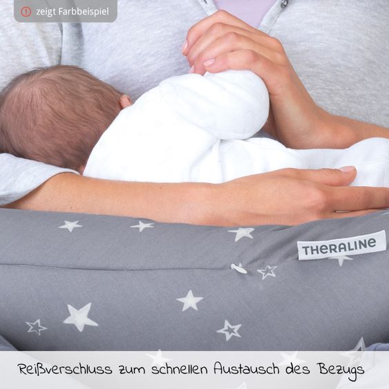 Theraline Nursing pillow The Original with microbead filling incl. cover Bamboo 190 cm - Lavender