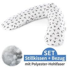 Stillkissen Das Original mit Polyesterhohlfaser-Füllung inkl. Bezug 190 cm - Hooks - Black & White