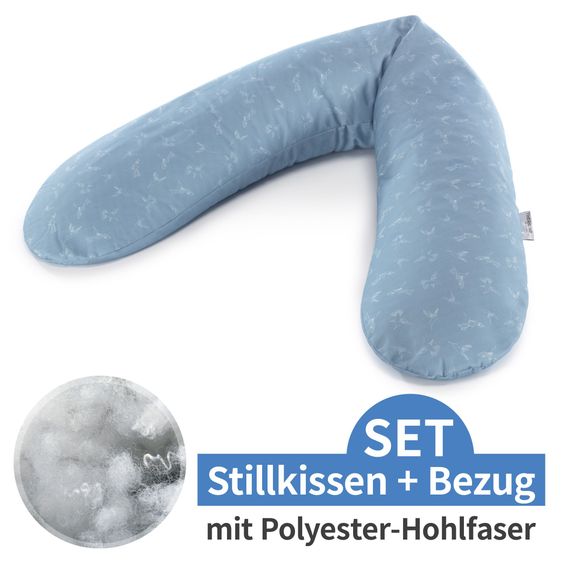 Theraline Cuscino per l'allattamento The Original con imbottitura in fibra di poliestere cava, fodera inclusa 190 cm - Colibrì