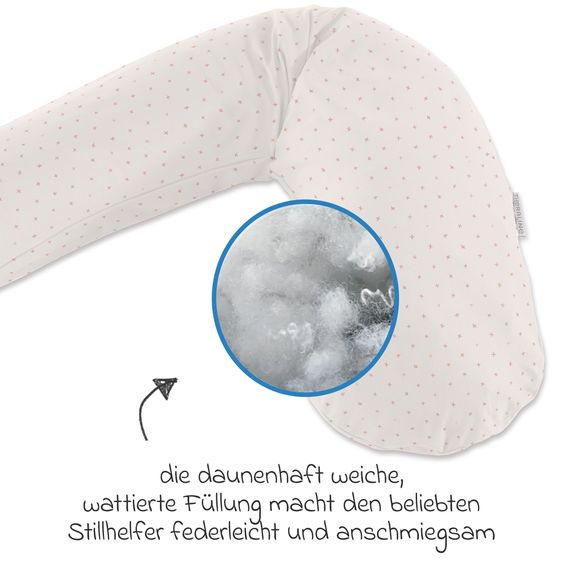 Theraline Stillkissen Das Original mit Polyesterhohlfaser-Füllung inkl. Bezug 190 cm - Kreuzchen
