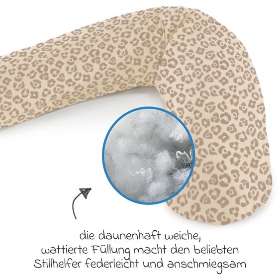 Theraline Stillkissen Das Original mit Polyesterhohlfaser-Füllung inkl. Bezug 190 cm - Leo