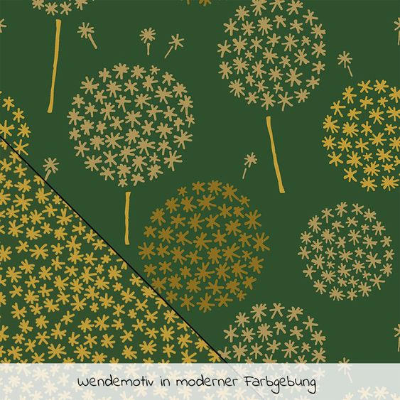 Theraline Stillkissen Das Original mit Polyesterhohlfaser-Füllung inkl. Bezug 190 cm - Pusteblume - Dunkelgrün