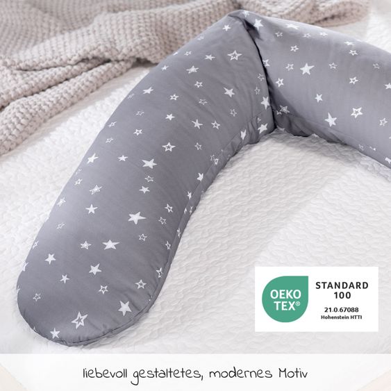 Theraline Stillkissen Das Original mit Polyesterhohlfaser-Füllung inkl. Bezug 190 cm - Sternenhimmel