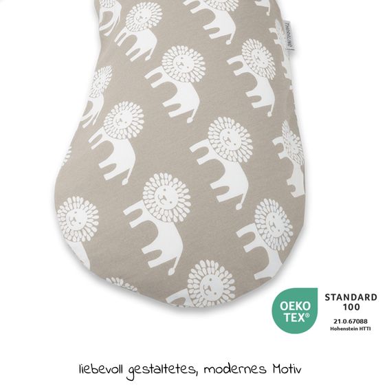 Theraline Stillkissen Das Original mit Polyesterhohlfaser-Füllung inkl. Bezug 190 cm - Wüstenkönig - Taupe