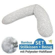 Cuscino per allattamento The Original con imbottitura in fibra cava di poliestere e fodera in bambù 190 cm - Foresta di bambù