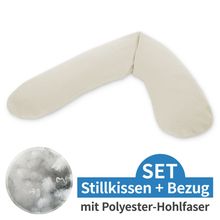 Nursing pillow The Original with polyester hollow fiber filling incl. cover fine knit 190 cm - cream