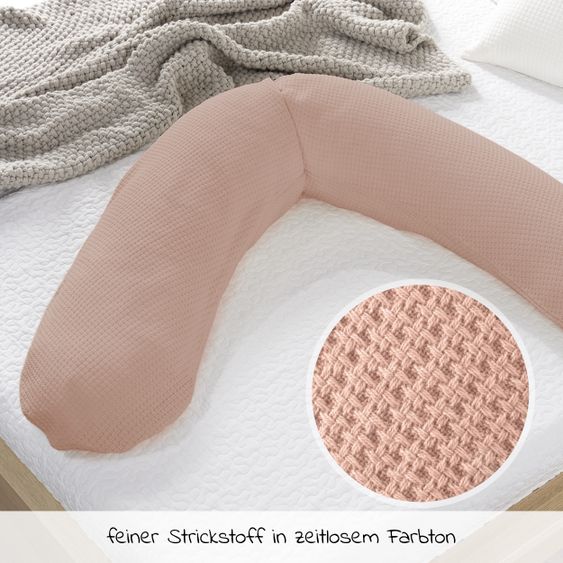 Theraline Stillkissen Das Original mit Polyesterhohlfaser-Füllung inkl. Bezug Feinstrick 190 cm - Puderrosa
