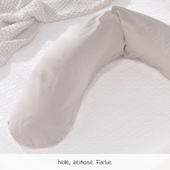 Theraline Stillkissen Das Original mit Polyesterhohlfaser-Füllung inkl. Bezug Jersey 190 cm - Kieselgrau