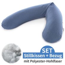 Stillkissen Das Original mit Polyesterhohlfaser-Füllung inkl. Bezug Jersey 190 cm - Melange Navyblau