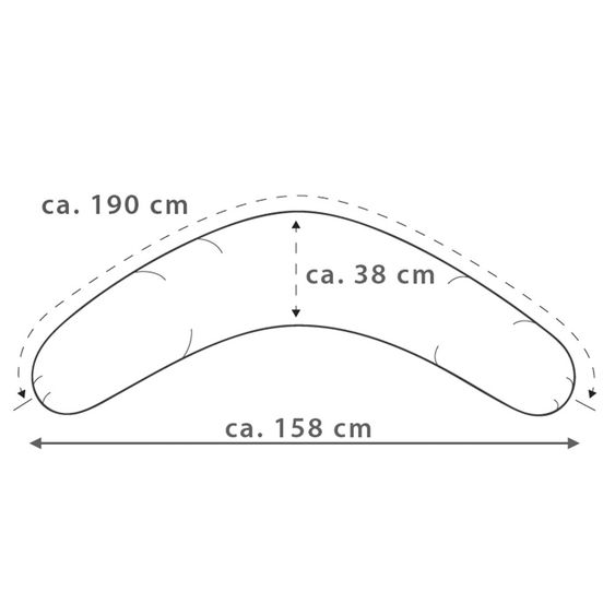 Theraline Stillkissen Das Original Theraline inkl. Bezug 190 cm - Wüstenkönig - Weiß Grau