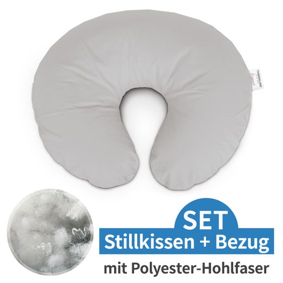 Theraline Stillkissen Das Wynnie mit Polyesterhohlfaser-Füllung inkl. Bezug Jersey - Grau