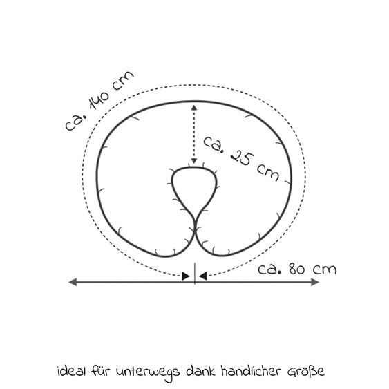 Theraline Stillkissen Das Wynnie mit Polyesterhohlfaser-Füllung inkl. Bezug - Punkte - Grau