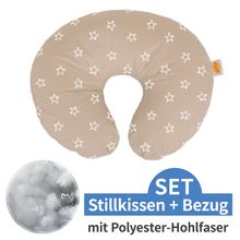 Stillkissen Das Wynnie mit Polyesterhohlfaser-Füllung inkl. Bezug - Sterne - Cappuccino