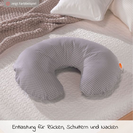 Theraline Cuscino per l'allattamento The Wynnie con imbottitura in fibra di poliestere cava e fodera inclusa - stelle - cappuccino