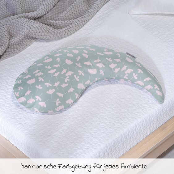 Theraline Stillkissen Das Yinnie mit Mikroperlen-Füllung inkl. Bezug 135 cm - Zarte Blüten