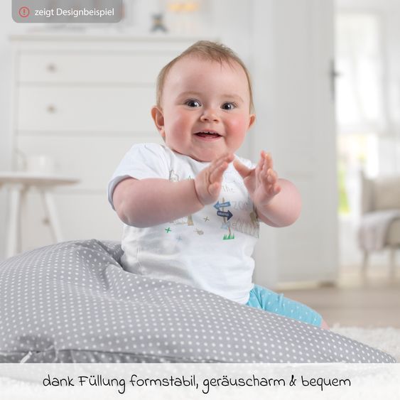 Theraline Stillkissen Das Yinnie mit Mikroperlen-Füllung inkl. Bezug 135 cm - Zarte Blüten