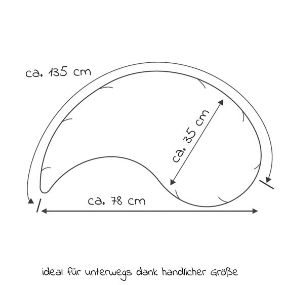 Theraline Stillkissen Das Yinnie mit Mikroperlen-Füllung inkl. Bezug 135 cm - Zarte Blüten