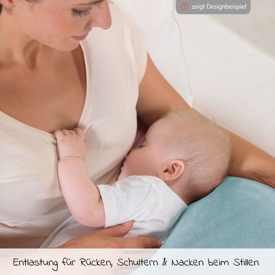 Theraline Stillkissen Der Bambusmond - mit  feiner Perlen-Füllung inkl. Bezug Bamboo 140 cm - Lehmgrau