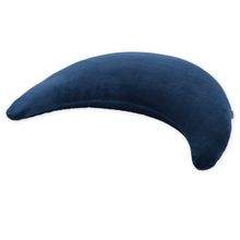 Cuscino allattamento Der Plüschmond con imbottitura di perline fine 140 cm - Blu scuro