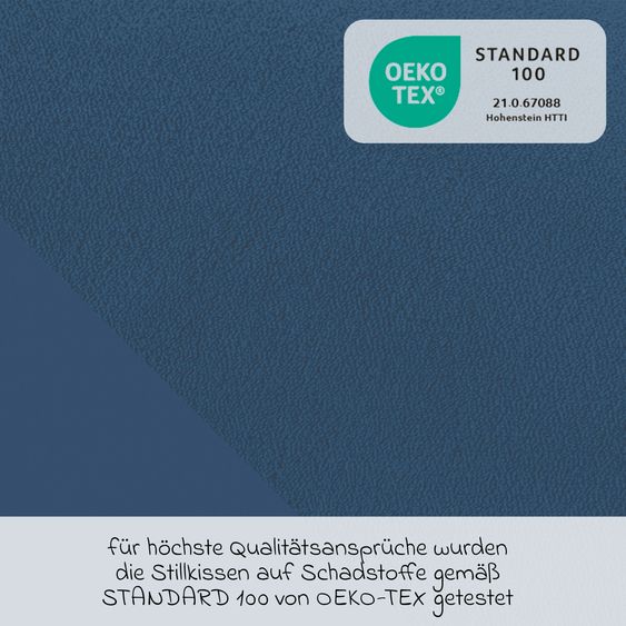Theraline Stillkissen Der Plüschmond mit feiner Perlen-Füllung 140 cm - Dunkelblau