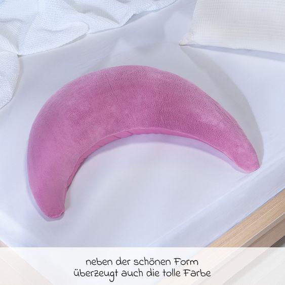 Theraline Stillkissen Der Plüschmond mit feiner Perlen-Füllung 140 cm - Malve
