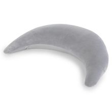 Cuscino allattamento Der Plüschmond con imbottitura fine perline 140 cm - Grigio argento