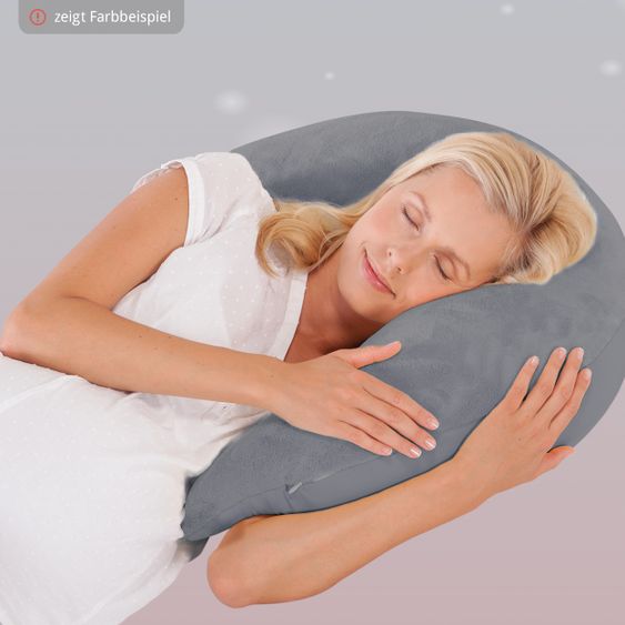 Theraline Nursing pillow The Plush Moon with micro beads filling 140 cm - Amber