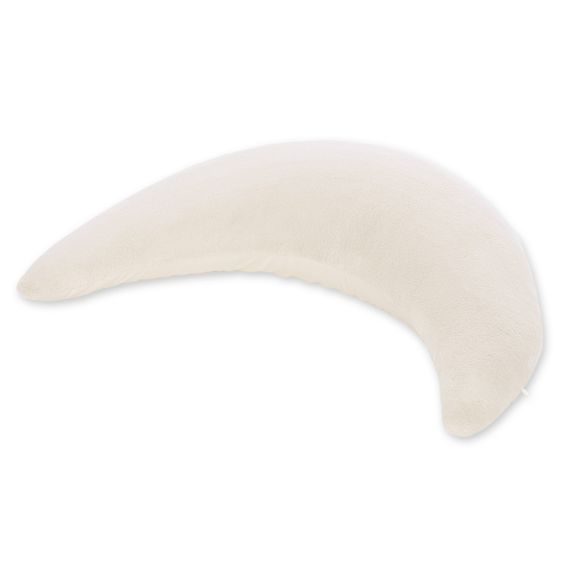 Theraline Cuscino per l'allattamento The Plush Moon con imbottitura in microperle 140 cm - Crema