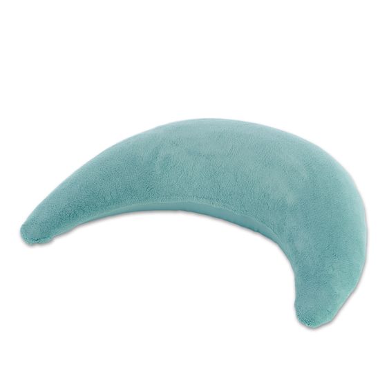 Theraline Stillkissen Der Plüschmond mit Mikroperlen-Füllung 140 cm - Eisblau