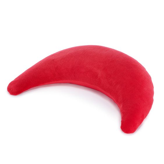 Theraline Stillkissen Der Plüschmond mit Mikroperlen-Füllung 140 cm - Korallrot