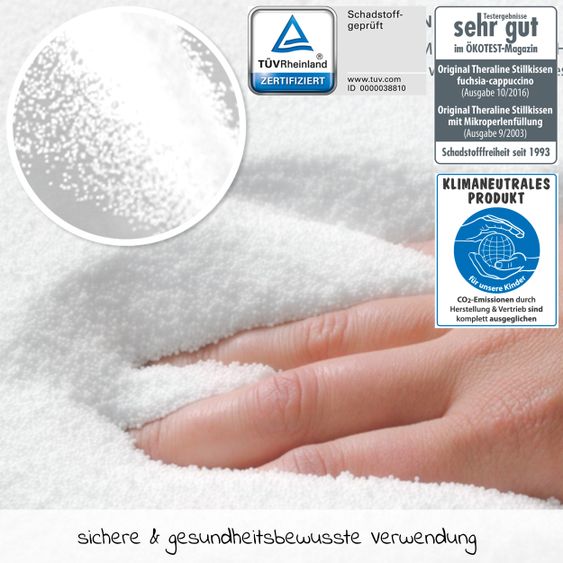 Theraline Stillkissen Der Plüschmond mit Mikroperlen-Füllung 140 cm - Korallrot