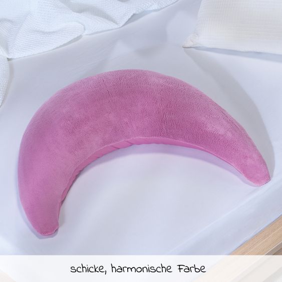 Theraline Stillkissen Der Plüschmond mit Mikroperlen-Füllung 140 cm - Malve