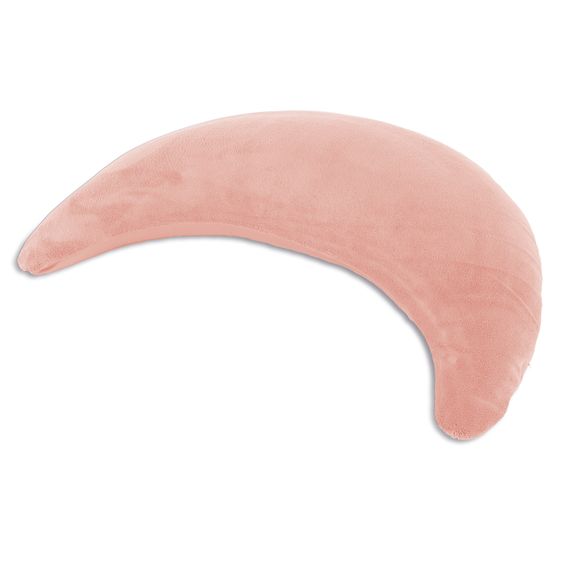 Theraline Stillkissen Der Plüschmond mit Mikroperlen-Füllung 140 cm - Puderrosa