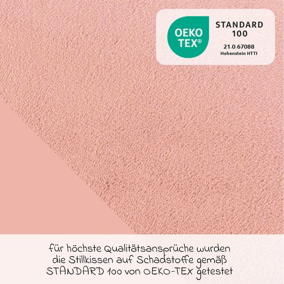 Theraline Stillkissen Der Plüschmond mit Mikroperlen-Füllung 140 cm - Puderrosa