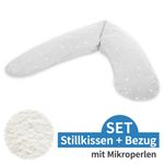 Stillkissen Dodo mit Mikroperlen-Füllung inkl. Bezug 170 cm - Sternchen - Grau