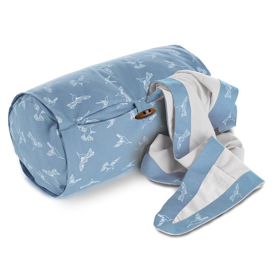 Theraline Stillrolle PLUS - Kolibris - Blau Grau