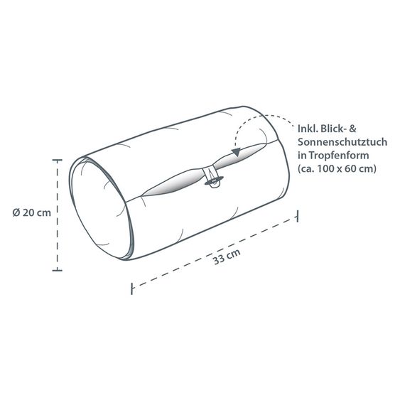 Theraline Stillrolle PLUS - Punkte - Grau
