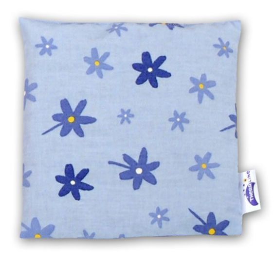 Theraline Wärmekissen mit Kirschkern-Füllung 19 cm - Blümchen Blau