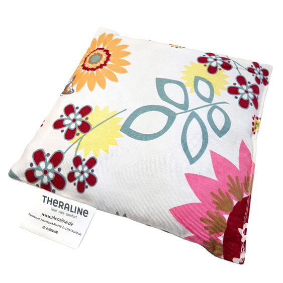 Theraline Wärmekissen mit Kirschkern-Füllung 19 x 19 cm - Sommerblüten