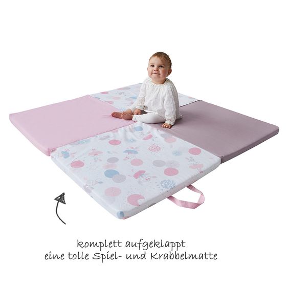 Tineo 3in1 Reisebett & Spielmatratze - Ballerina - Rosa