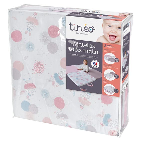 Tineo 3in1 Reisebett & Spielmatratze - Ballerina - Rosa