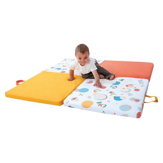 Tineo Reisebett &Spielmatratze 3 in 1 60 x 120 cm - Waldfreunde - Bunt