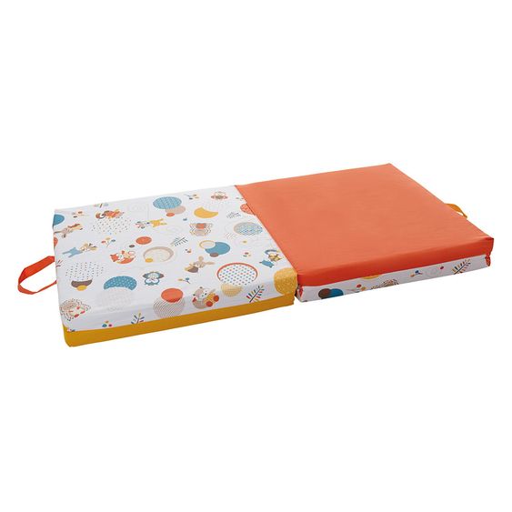 Tineo Reisebett &Spielmatratze 3 in 1 60 x 120 cm - Waldfreunde - Bunt